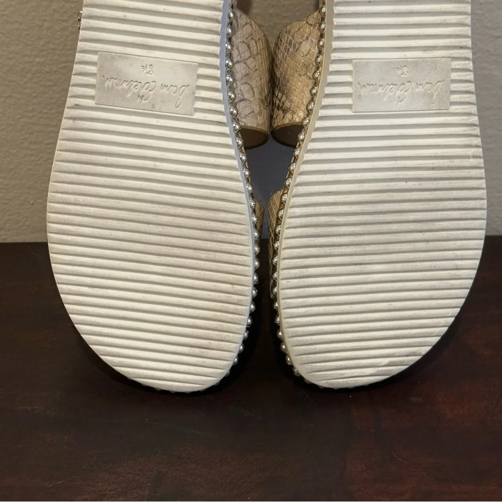 Sam Edelman Size 8.5 Chunky Flatform Open Toe Slide Snakeskin Strappy Sandal - Picture 16 of 16